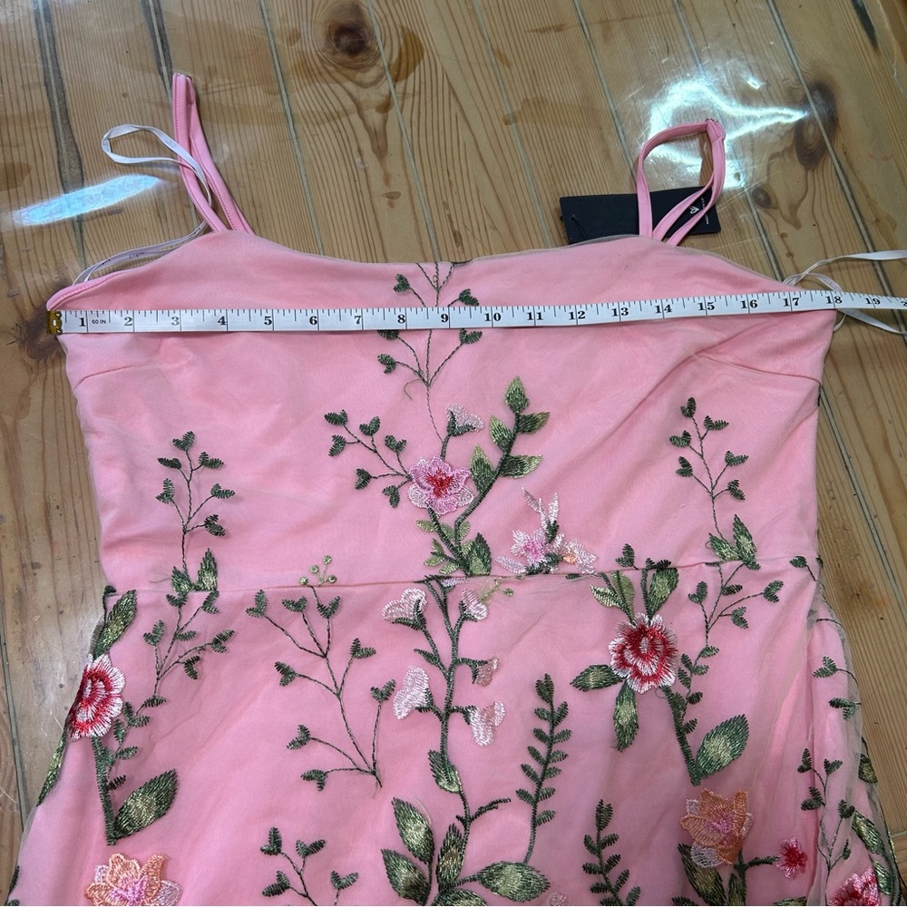 Blooming For Love Pink Floral Embroidered Midi Dress - Picture 8 of 10
